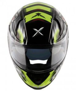 Falcon Mens Helmet Glossy Black Neon Yellow