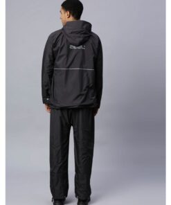 Foliage Dark Grey Raincoat for Mens