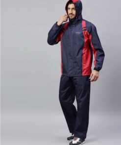 Go Hike Navy & Red Stylish Raincoat Set for Men