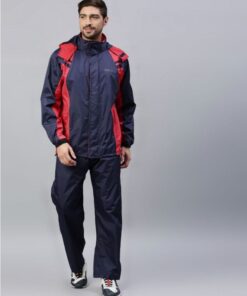 Go Hike Navy & Red Stylish Raincoat Set for Men