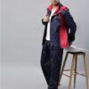 Go Hike Navy & Red Stylish Raincoat Set for Men