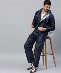 Navy Blue Raincoat for Mens