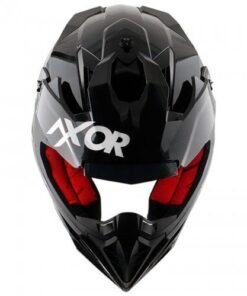Off Road Helmet Glossy Black Red