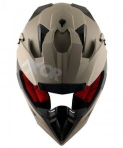 Off Road Helmet Glossy Nickel Red