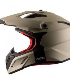 Off Road Helmet Glossy Nickel Red