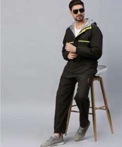 Olive & Lime Color Rain Coat Set for Men