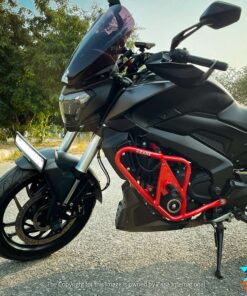 Red Crash Guard with Slider for Dominar 400