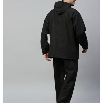 Zeel’s Black Reversible 100% Waterproof Raincoat for Bikers