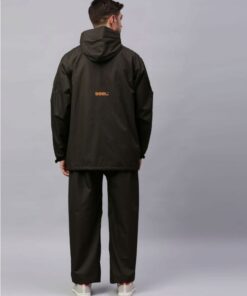 Reversible Olive Color Raincoat Set for Men