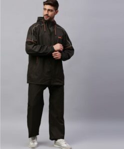 Reversible Olive Color Raincoat Set for Men