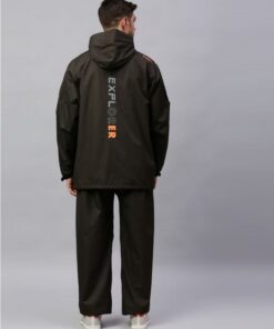 Reversible Olive Color Rainsuit Set for Mens