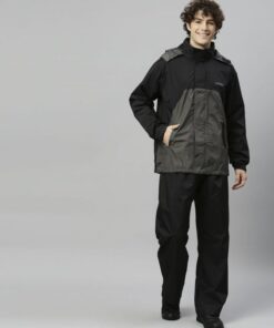 Ridersuit Black Stylish Raincoat Set for Men
