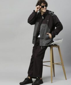 Ridersuit Brown Color Rain Coat Set for Men