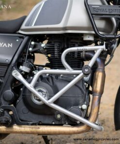 Silver Leg Guard with Slider for Himalayan BS6