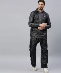 Steel Grey Raincoat for Mens