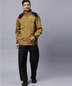 Stylish Coffee Color Raincoat Set for Men
