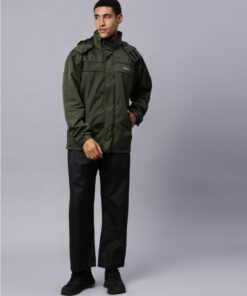 Stylish Olive Color Raincoat Set for Men
