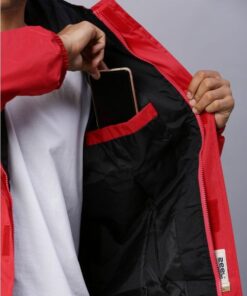 Stylish Paprika Red Color Raincoat Set for Men