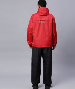Stylish Paprika Red Color Raincoat Set for Men