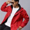 Stylish Paprika Red Color Raincoat Set for Men