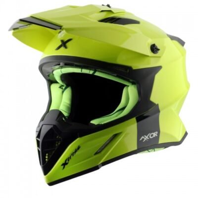 Off Road Helmet Glossy Neon Yellow Green