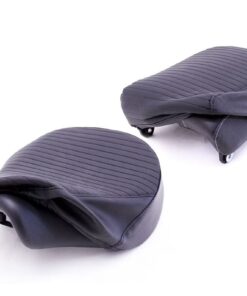 Black Pleated Seat Cover for Meteor 350