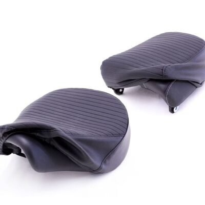 Black Pleated Seat Cover for Meteor 350