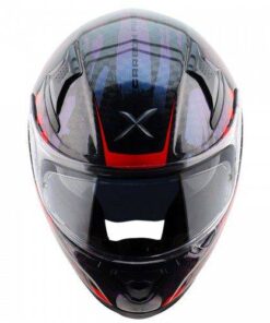 Apex Carbon Big Checks Glossy Carbon Red Helmet