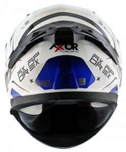 Apex Hex-2 White Blue Full-Face Helmet
