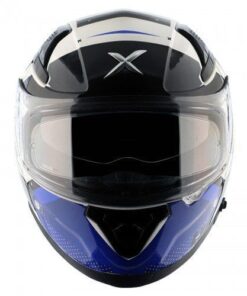 Apex Hex White Blue Full Face Helmet
