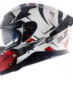 Apex Hex-2 White Red Full-Face Helmet