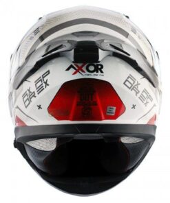 Apex Hex-2 White Red Full-Face Helmet