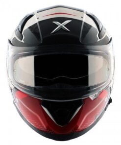Apex Hex-2 White Red Full-Face Helmet