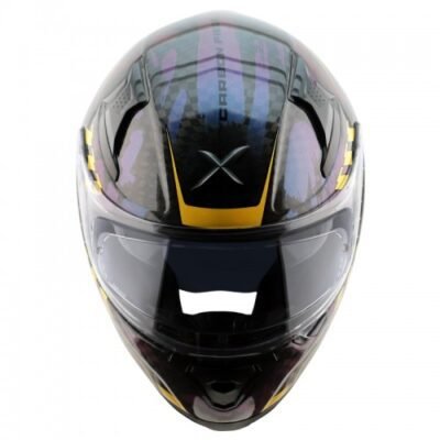 Axor Apex Carbon Big Checks Helmet – Glossy Carbon Neon Yellow