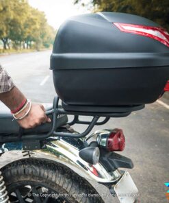 BLACK TOP RACK WITH PLATE FOR CB350 HNESS