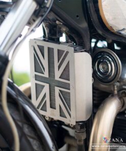 Black and Silver Radiator Guard for GT & Interceptor 650