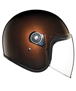 Copter Face Long Visior Helmet Brown