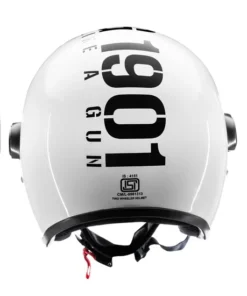 Copter Face Long Visior Helmet Glossy White