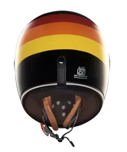 FF NH44 Lite Gloss Black and Orange Waves Helmet