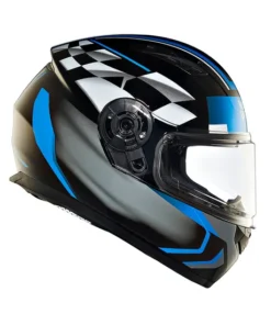 Lightwing Full Face Helmet Checks Glossy Black