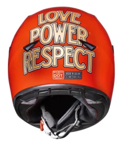 Love Power Respect Red Helmet for Riders