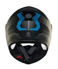 Multi Rays Matt Black and Blue Helmet