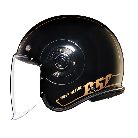 Buy Super Meteor 650 Spirit Gold Helmet Black Online