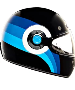 Royal Enfield FF NH44 Lite Gloss Black and Blue Waves