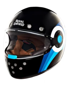 Royal Enfield FF NH44 Lite Gloss Black and Blue Waves