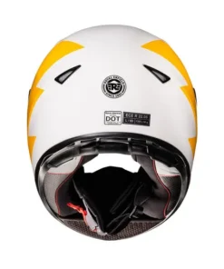 Street Prime Bolt Helmet-White and Yellow