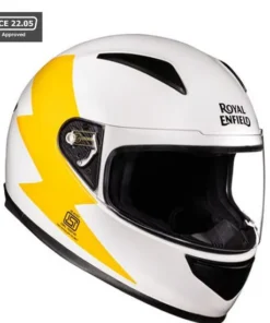 Street Prime Bolt Helmet-White and Yellow