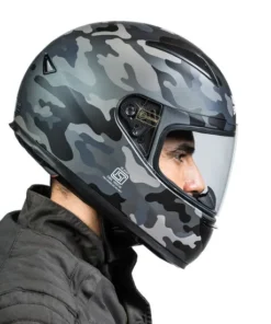Street Prime Crackling Camo Helmet Charcoal