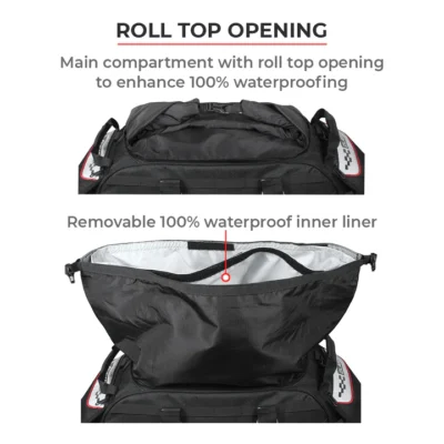 Viaterra Claw 100% Waterproof Tailbag for Bikes-72L-Orange