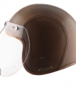 Axor Retro Jet Leather Forest Open-Face Helmet